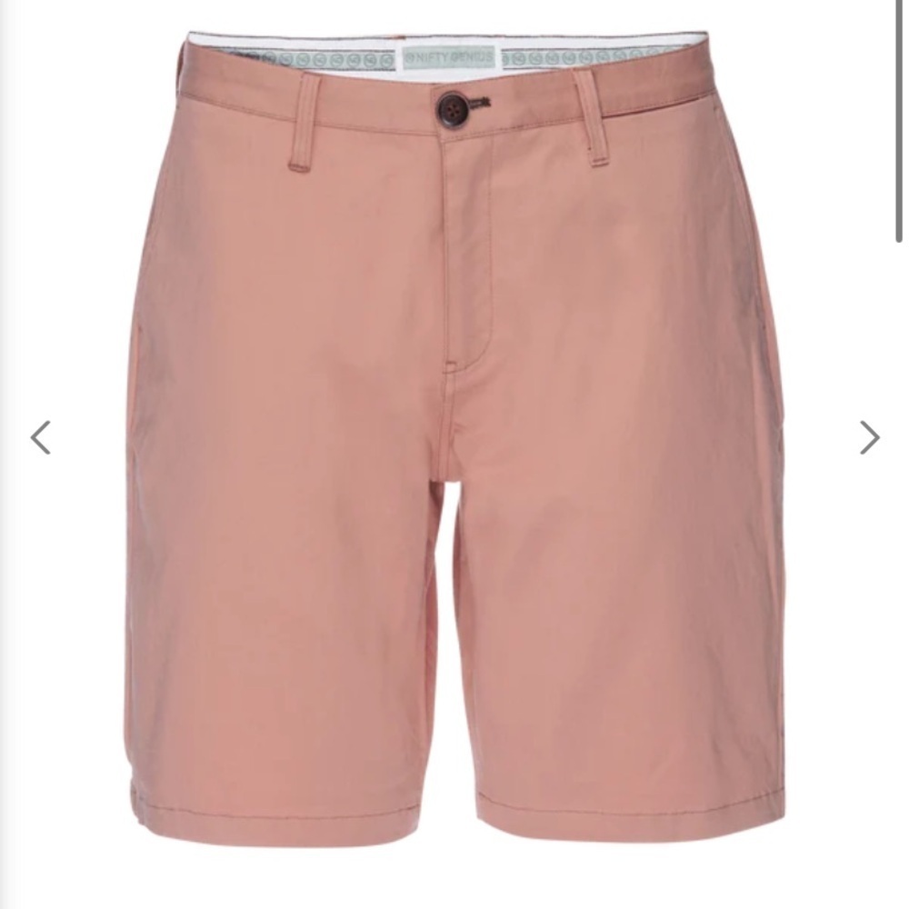 New! Nifty Genius Morgan Bermuda shorts pink twill nwt 27489
